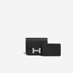 Hermès Constance Slim Wallet Epsom Black Front | Sell your designer bag