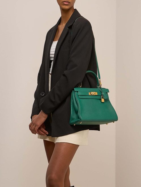Hermès Kelly 28 Togo Vert Vertigo Front | Sell your designer bag