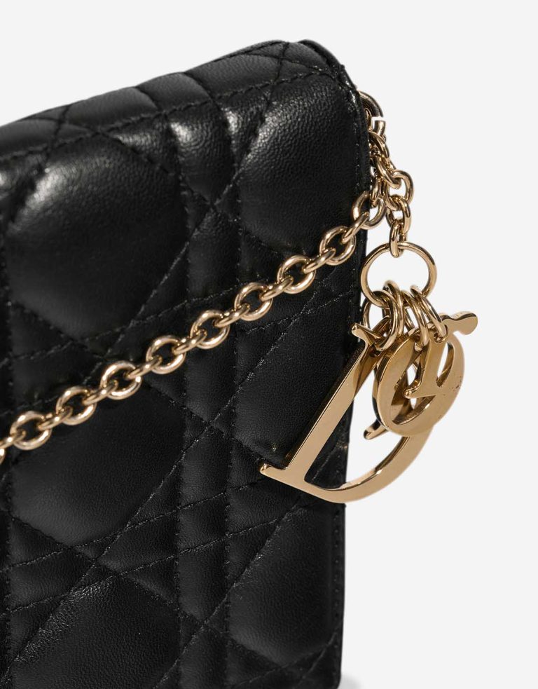 Dior Lady Clutch Lamb Black Closing System | Sell your designer bag