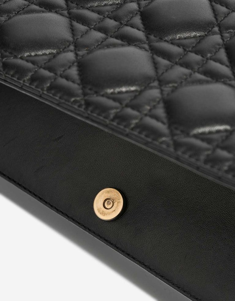 Dior Lady Clutch Lamb Black Closing System | Sell your designer bag