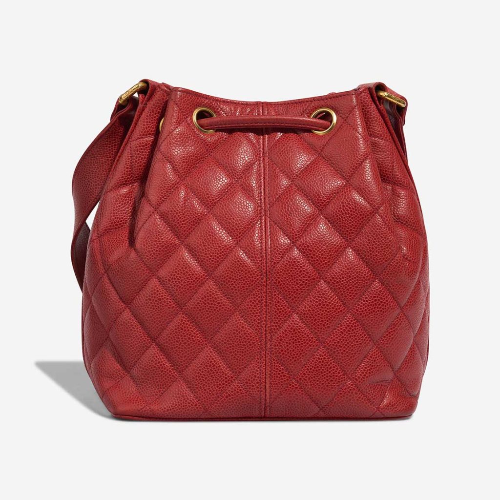 Chanel Drawstring Caviar Red | SACLÀB