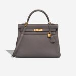 Hermès Kelly 32 Togo Gris Étain Front | Verkaufen Sie Ihre Designer-Tasche