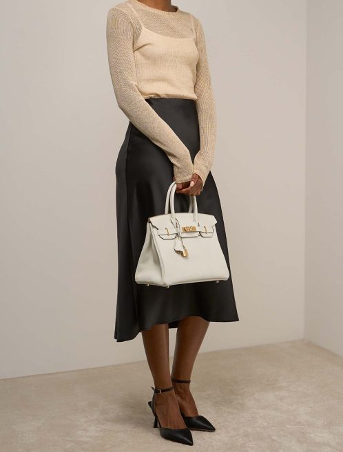 Hermès Birkin 30 Togo Mushroom on Model | Sell your designer bag