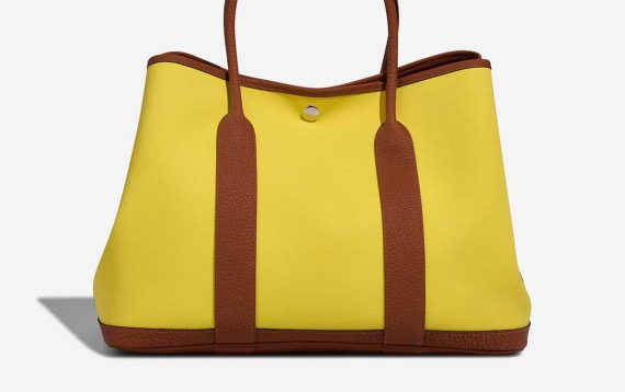 Hermès Garden Party 36 Toile / Veau Négonda Jaune Citron / Cuivre Front | Sell your designer bag