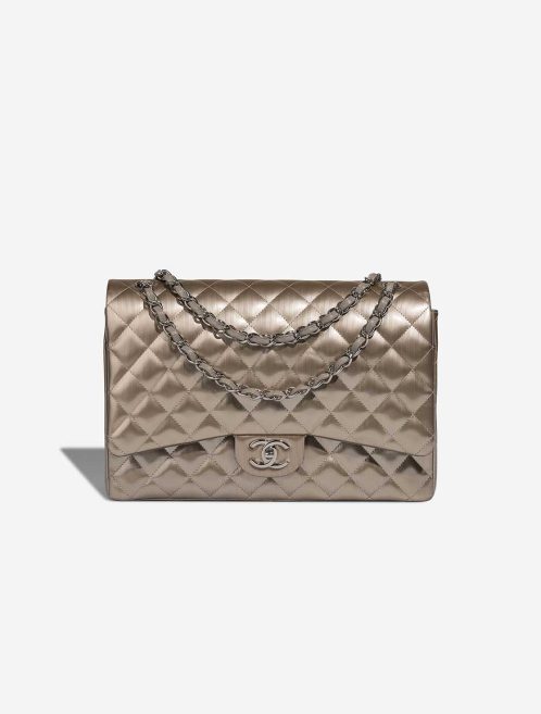 Chanel Timeless Maxi PVC / Lammleder Silber / Grau Front | Verkaufen Sie Ihre Designer-Tasche