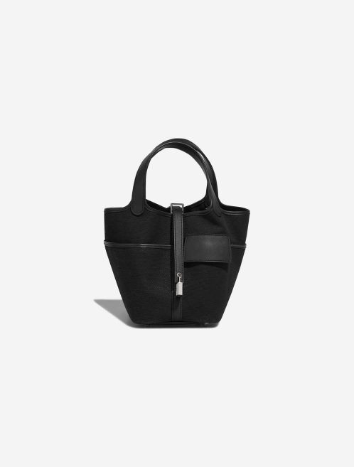 Hermès Picotin Cargo 18 Toile Goeland / Swift Black Front | Vendez votre sac de créateur
