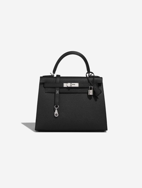 Hermès Kelly 28 Epsom Black Front | Vendez votre sac de créateur