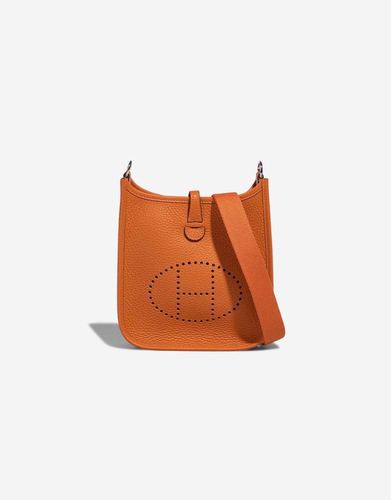 Hermès Evelyne 16 Taurillon Clémence Orange Front | Sell your designer bag