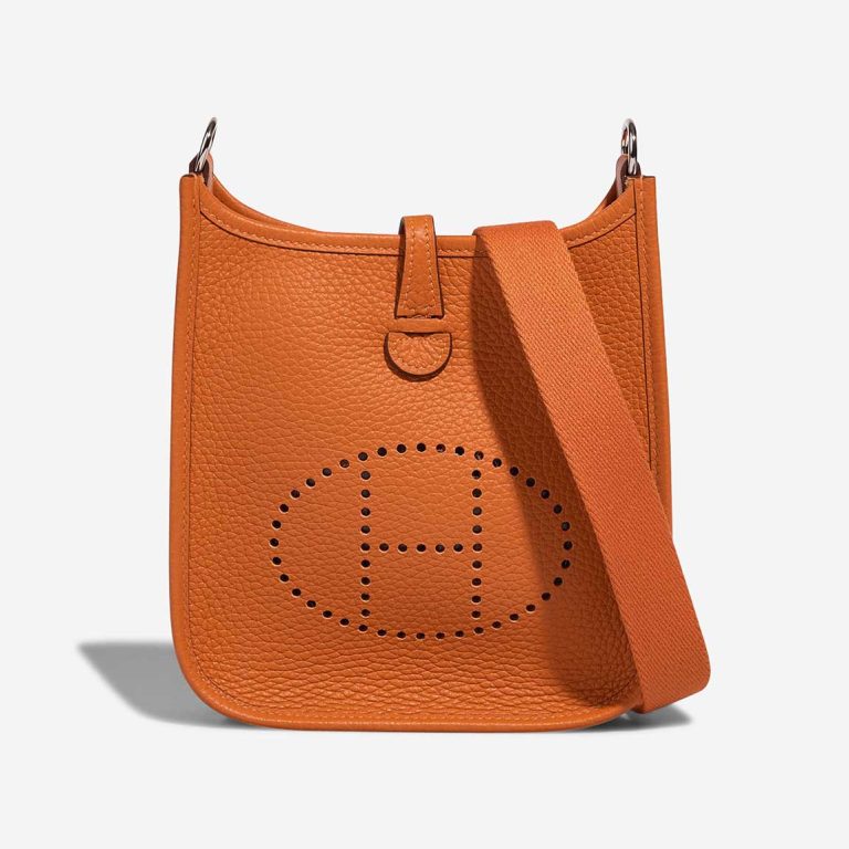 Hermès Evelyne 16 Taurillon Clémence Orange Front | Vendre votre sac de créateur