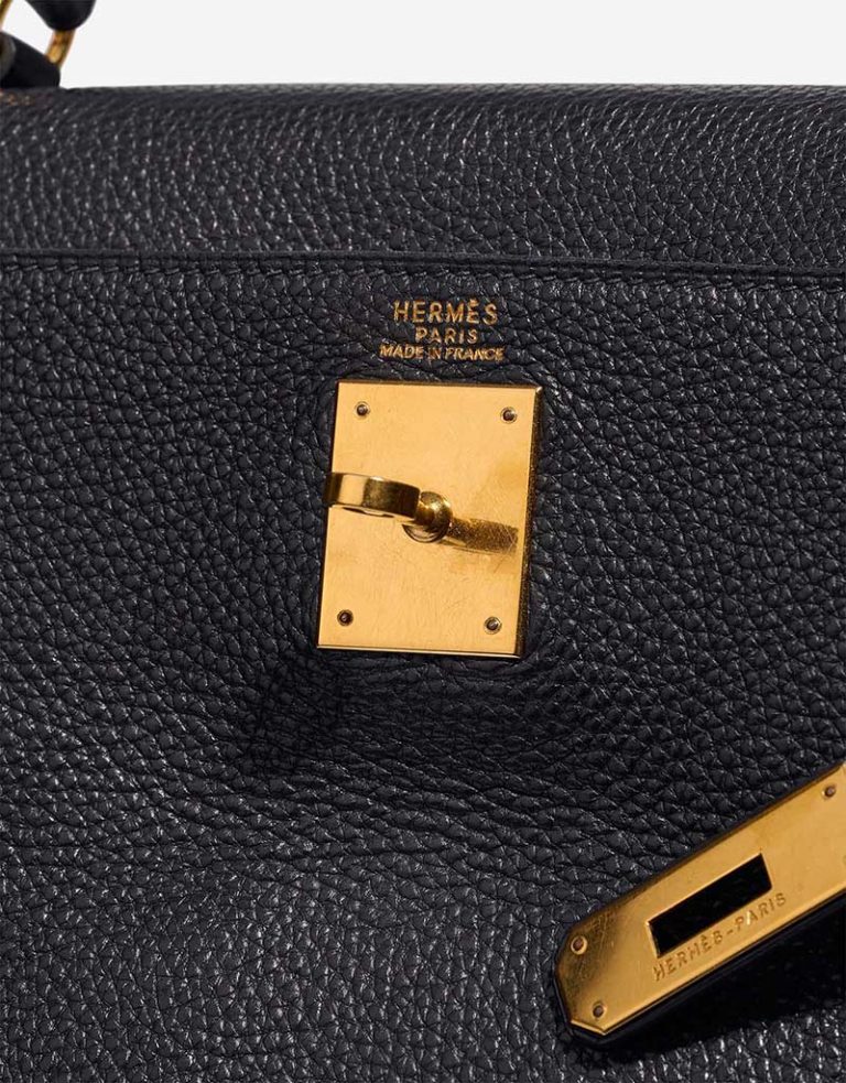 Hermès Kelly 32 Ardennes Bleu Marine Logo | Sell your designer bag