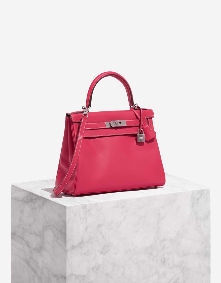 Hermès Kelly 28 Swift Rose Extrême / Rose Sakura Front | Sell your designer bag
