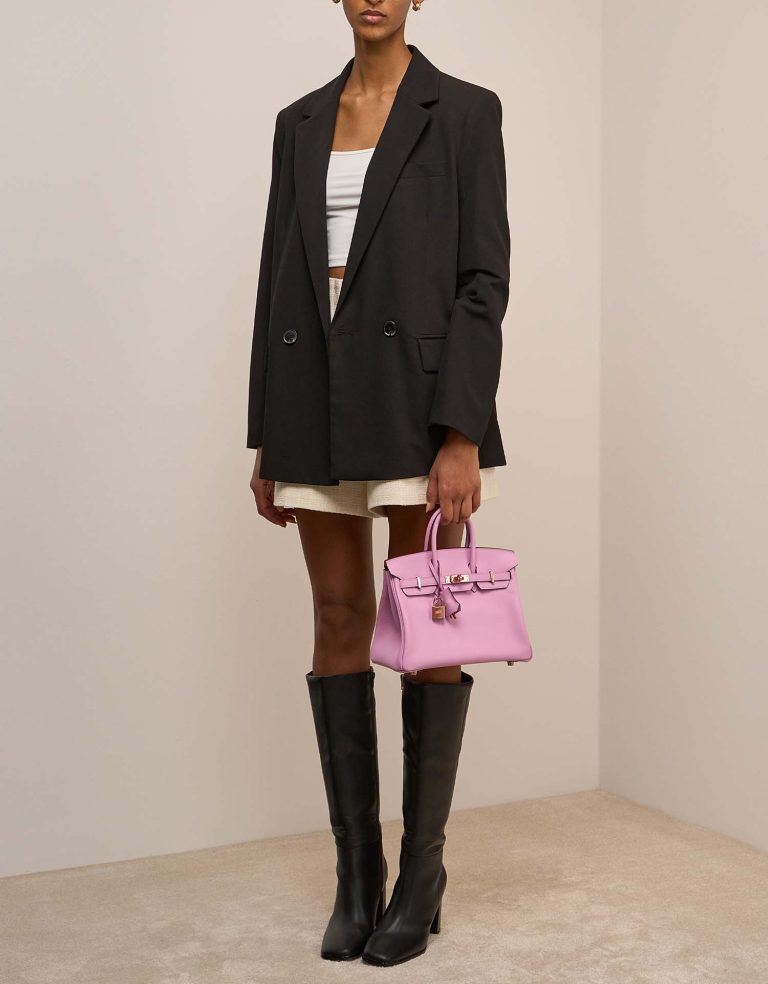 Hermès Birkin 25 Swift Mauve Sylvestre Front | Verkaufen Sie Ihre Designer-Tasche
