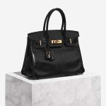 Hermès Birkin 30 Salvator Lizard Black Front | Sell your designer bag