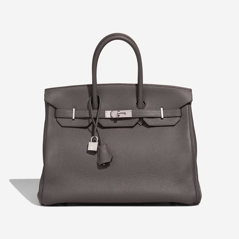 Hermès Birkin HSS 35 Taurillon Clémence Étain / Bleu Brighton Front | Vendre votre sac de créateur