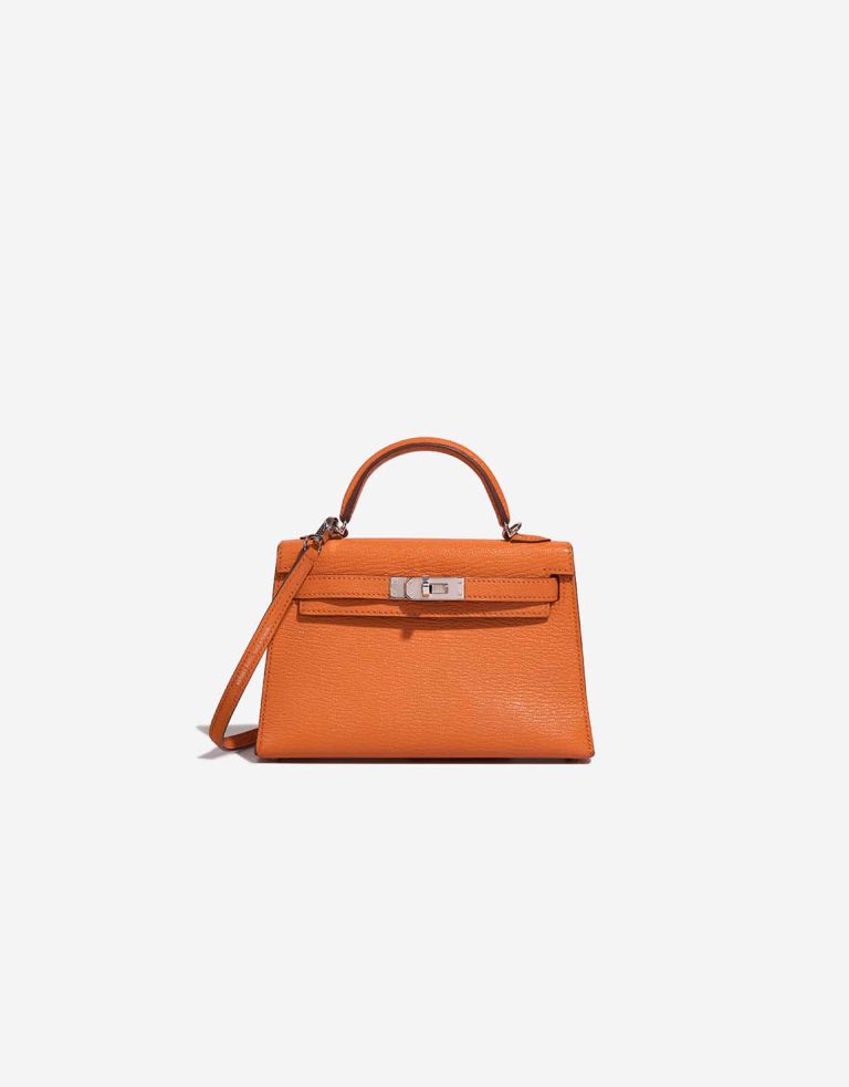 Hermès Kelly Mini Chèvre Mysore Gold / Orange Front | Sell your designer bag