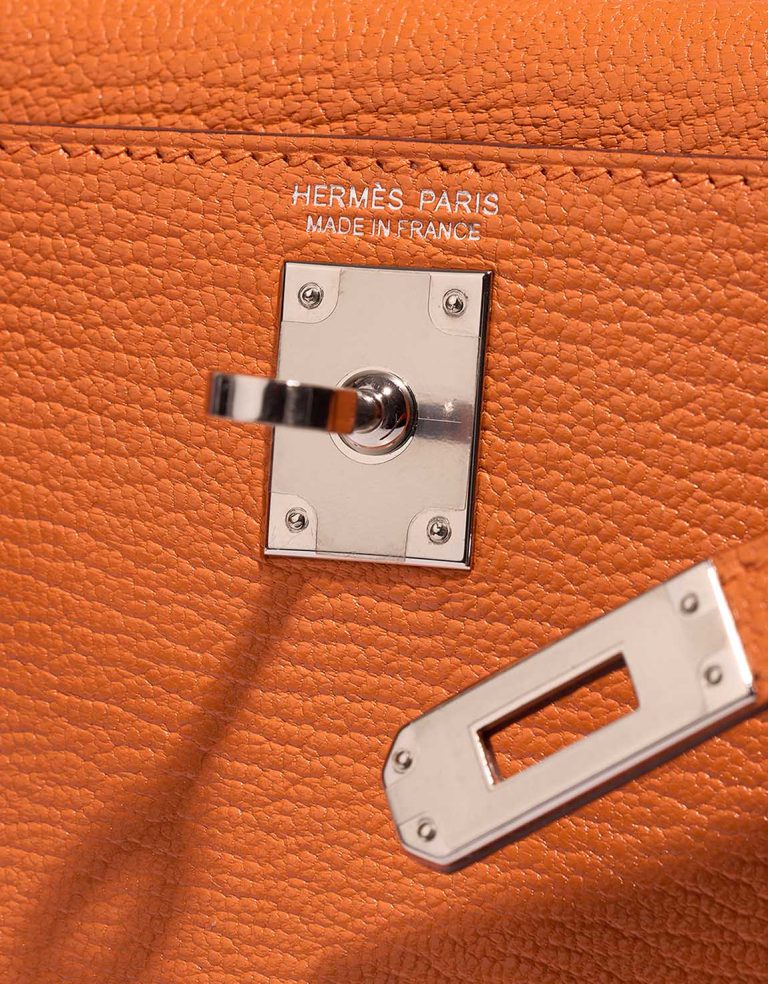 Hermès Kelly Mini Chèvre Mysore Gold / Orange Logo | Sell your designer bag