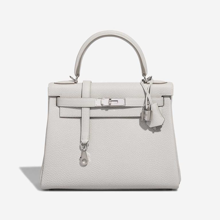 Hermès Kelly 28 Togo Gris Pâle Front | Sell your designer bag