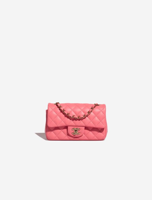 Chanel Timeless Mini Rectangular Lamb Pink Front | Sell your designer bag