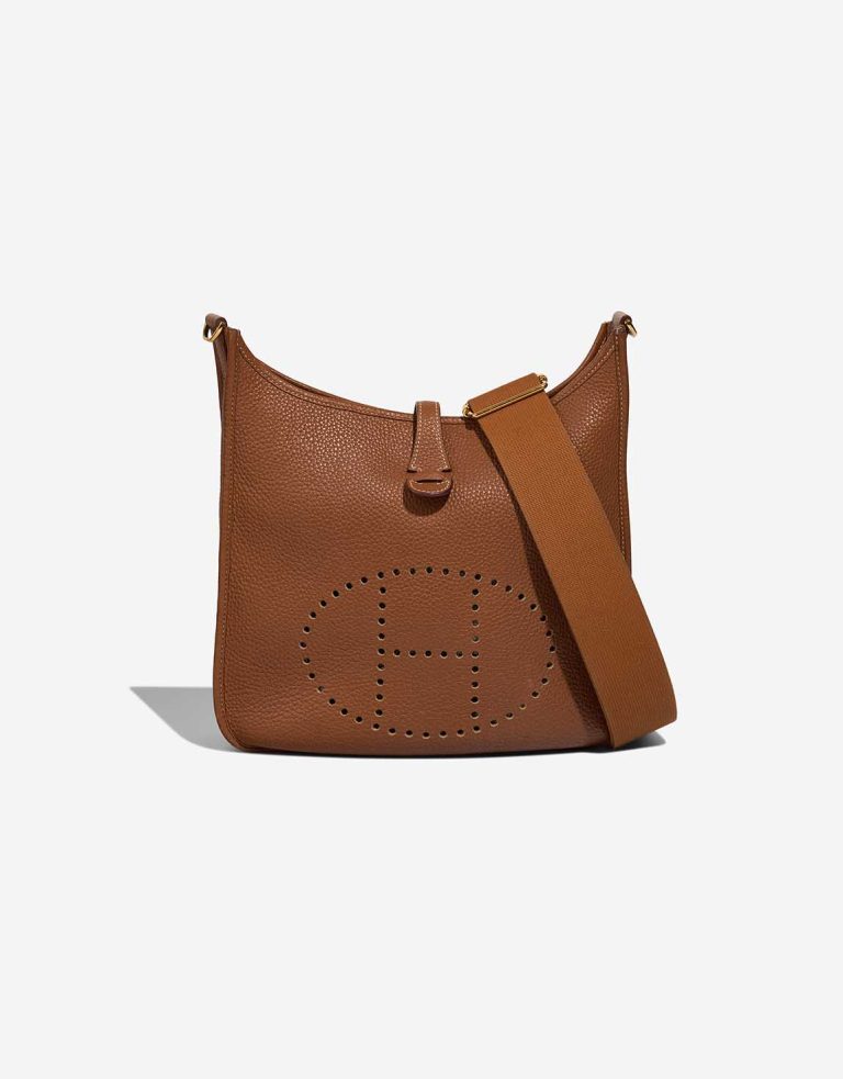 Hermès Evelyne 29 Clémence Gold Front | Verkaufen Sie Ihre Designer-Tasche