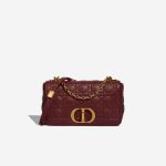 Dior Caro Medium Calf Dark Red Front | Sell your designer bag