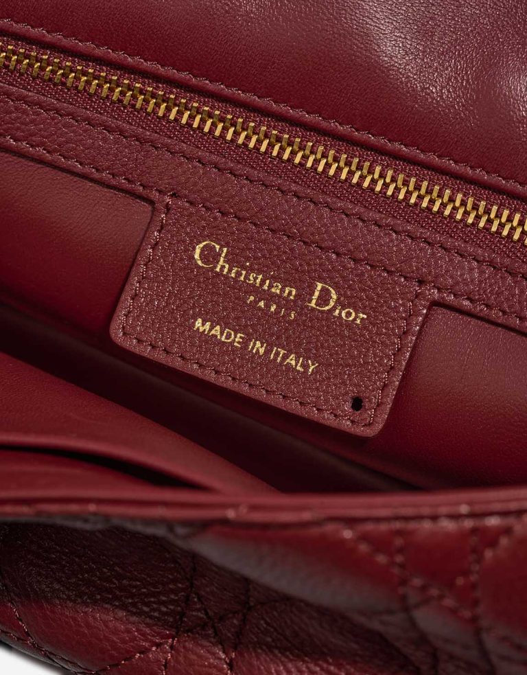 Dior Caro Medium Calf Dark Red Logo | Sell your designer bag