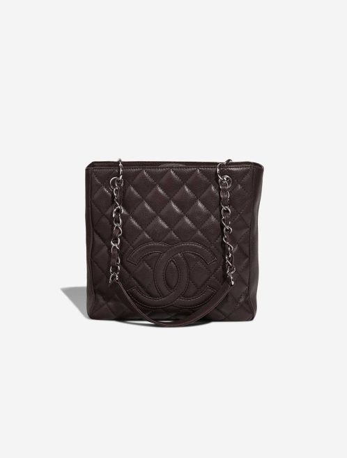 Chanel Shopping Tote PST Caviar Dark Brown Front | Sell your designer bag