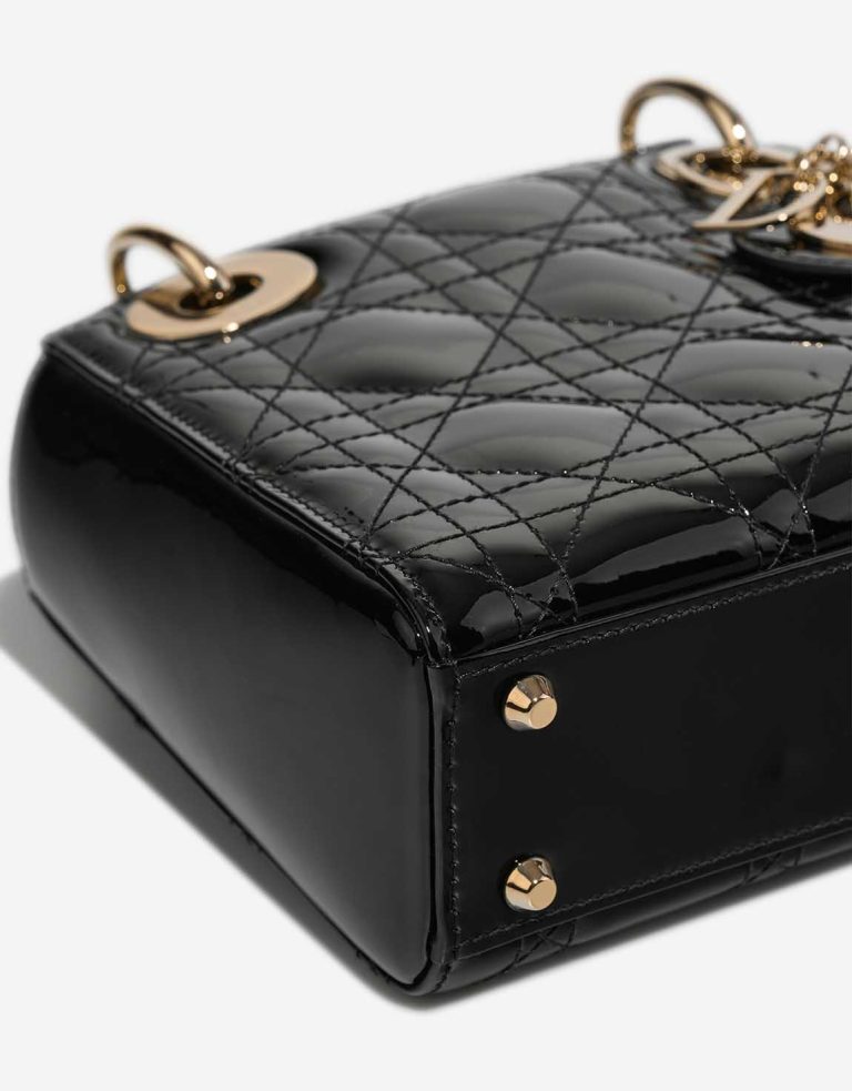 Dior Lady Mini Patent Black Signs of wear | Sell your designer bag