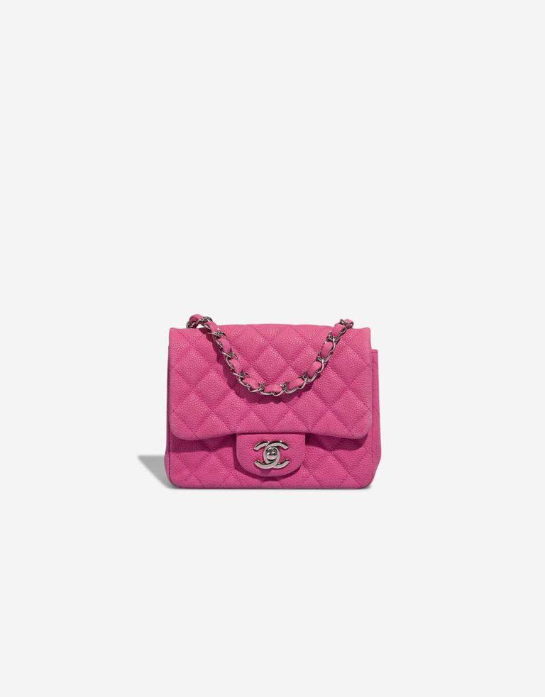 Chanel Timeless Mini Square Caviar Pink Front | Sell your designer bag