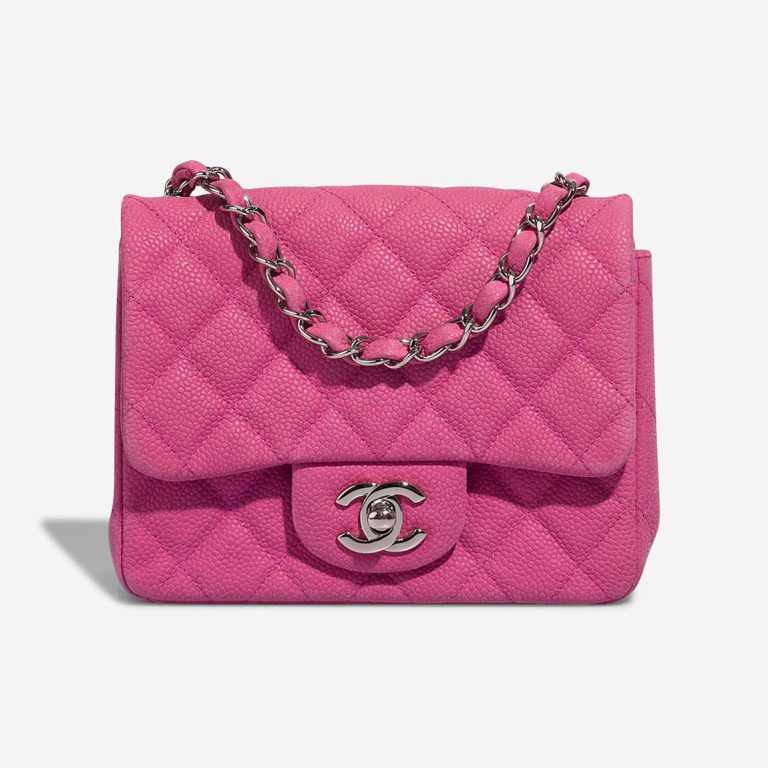 Chanel Timeless Mini Square Caviar-Leder Pink Front | Verkaufen Sie Ihre Designer-Tasche