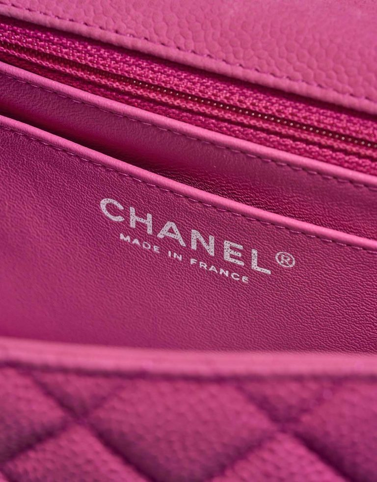 Chanel Timeless Mini Square Caviar-Leder Pink Logo | Verkaufen Sie Ihre Designer-Tasche