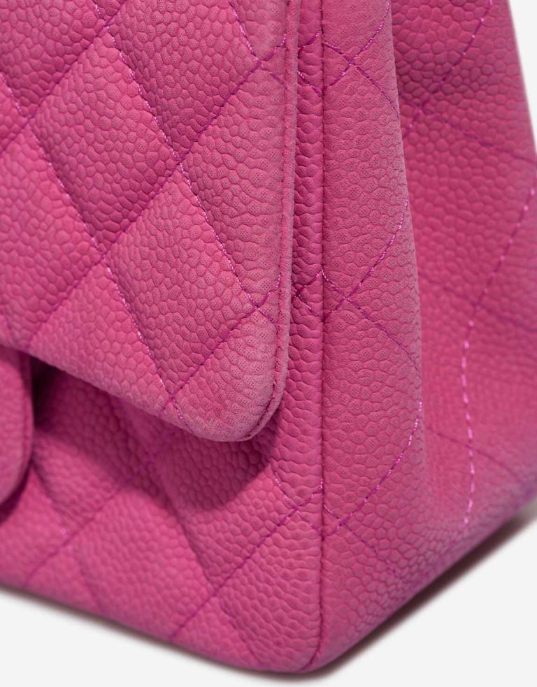 Chanel Timeless Mini Square Caviar-Leder Pink Gebrauchsspuren | Verkaufen Sie Ihre Designer-Tasche