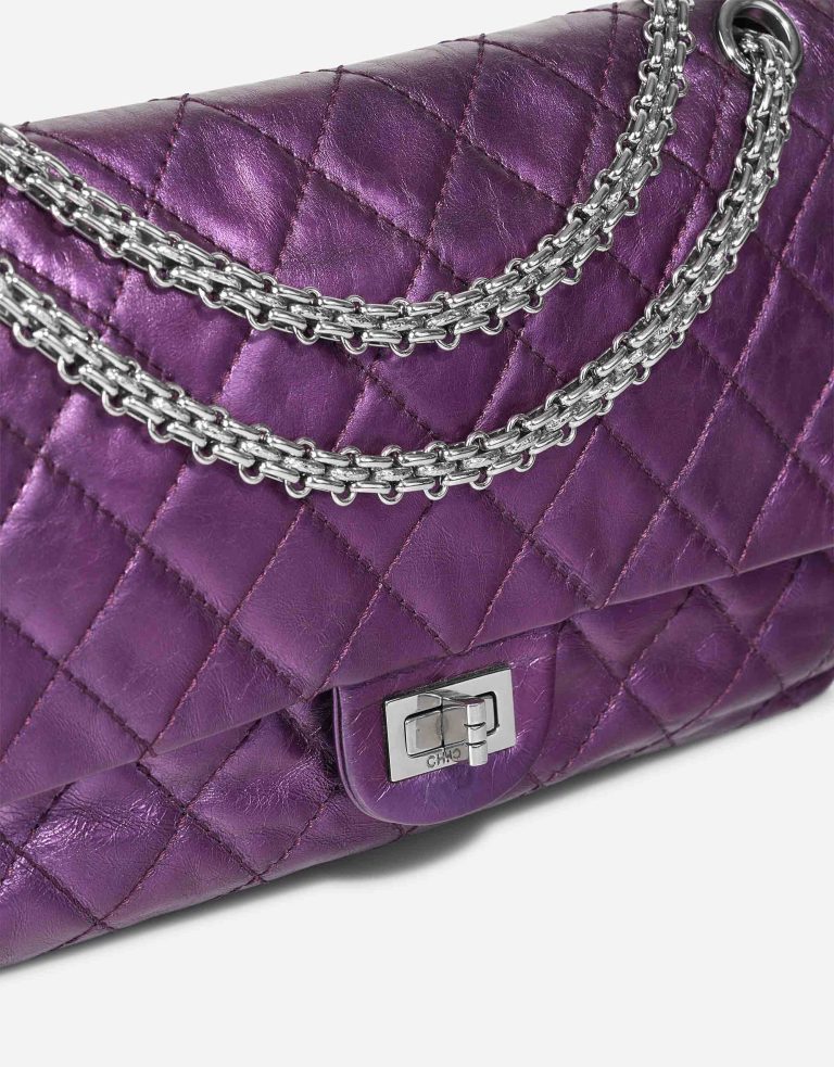 Chanel 2.55 Reissue 227 Aged Calf Metallic Purple Closing System | Sell your designer bag