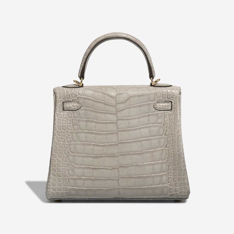 Hermès Kelly 25 Matte Alligator Gris Perle / Rose Pourpre | Sell your designer bag