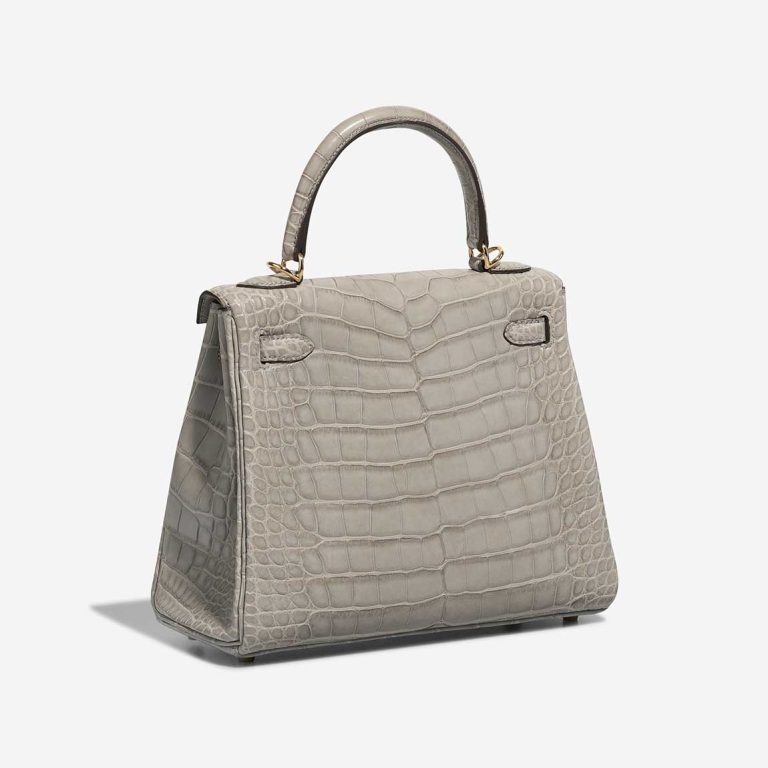 Hermès Kelly 25 Matte Alligator Gris Perle / Rose Pourpre | Sell your designer bag