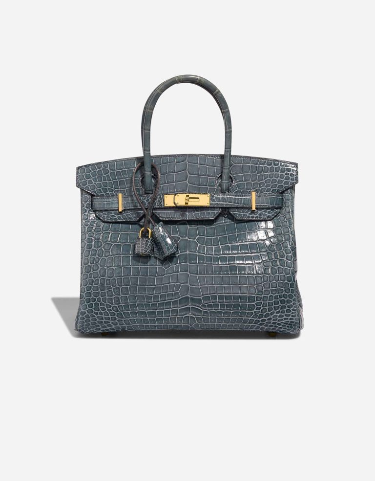 Hermès Birkin 30 Porosus Crocodile Bleu Tempête Front | Sell your designer bag