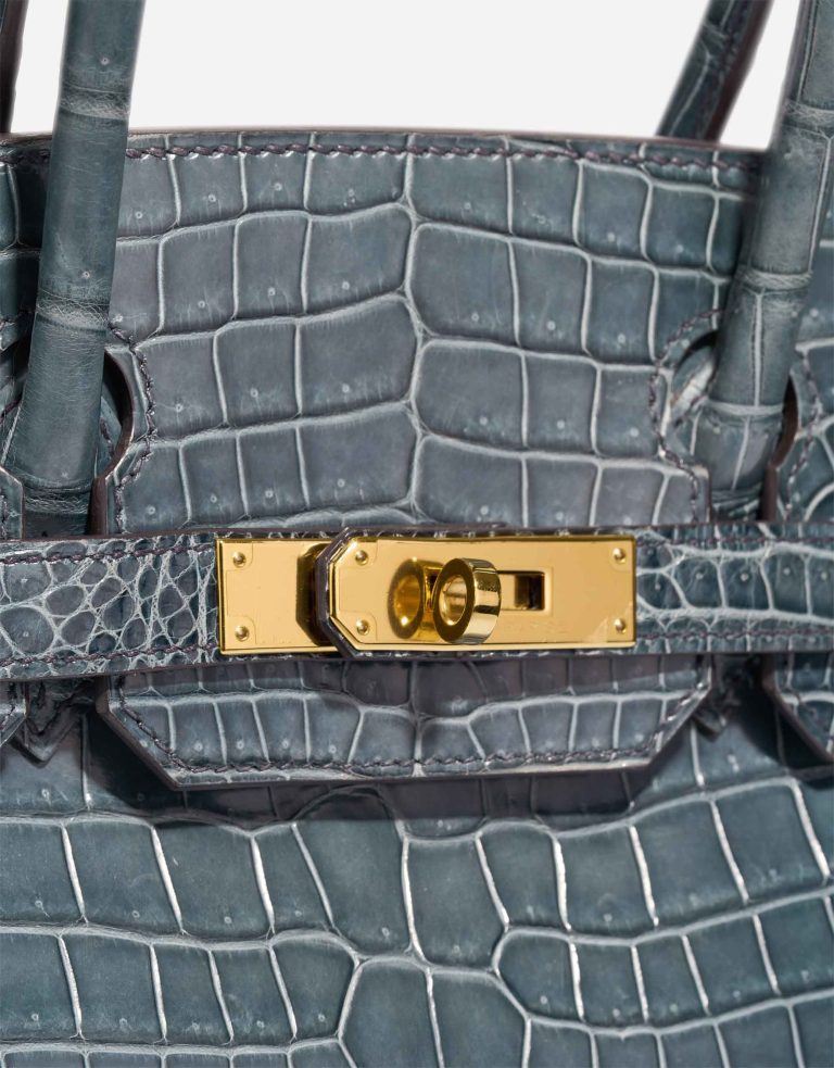 Hermès Birkin 30 Porosus Crocodile Bleu Tempête Closing System | Sell your designer bag