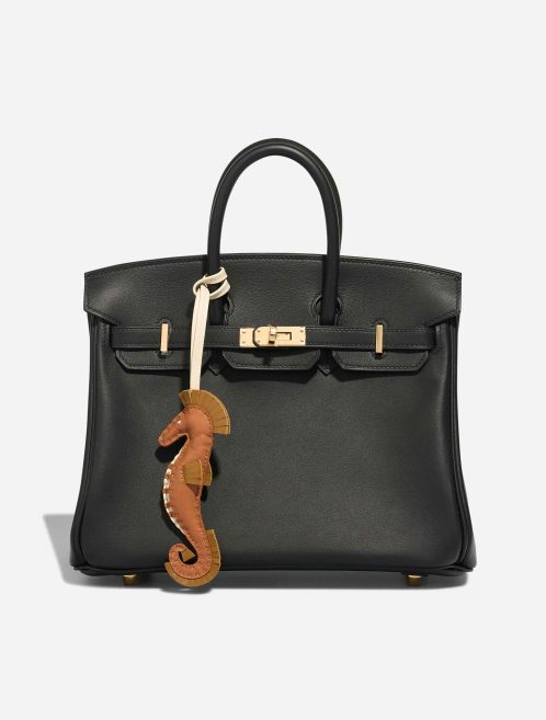 Hermès Hippo Seahorse Milo Gold / Kraft / Craie Verschluss-System | Verkaufen Sie Ihre Designer-Tasche