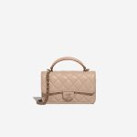 Chanel Timeless Wallet On Chain  Lammleder  Beige Front | Verkaufen Sie Ihre Designer-Tasche