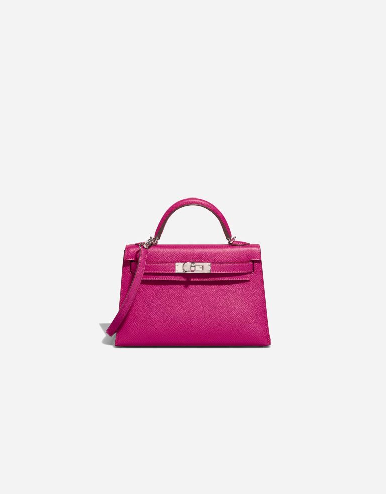 Hermès Kelly Mini Epsom Rose Pourpre Front | Verkaufen Sie Ihre Designertasche
