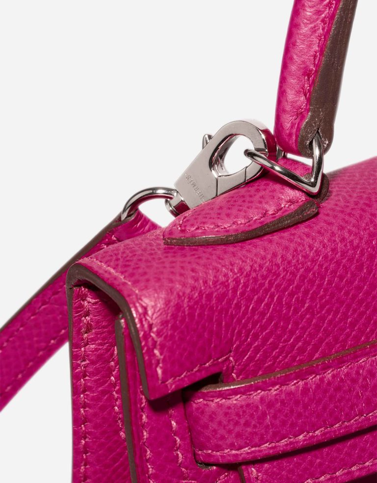 Hermès Kelly Mini Epsom Rose Pourpre Signs of wear | Sell your designer bag