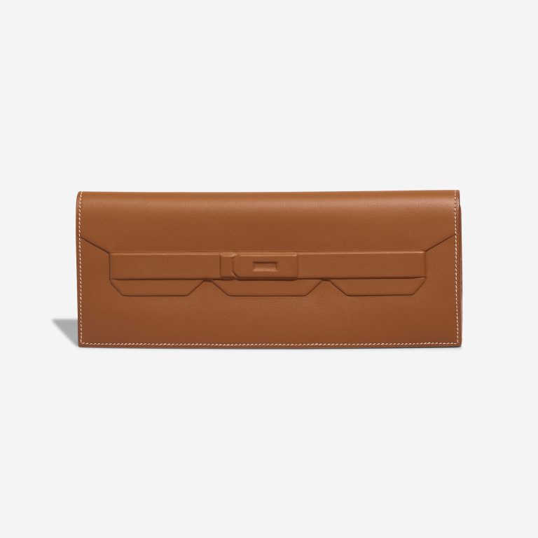 Hermès Birkin Shadow Cut Clutch Swift Gold Front | Sell your designer bag