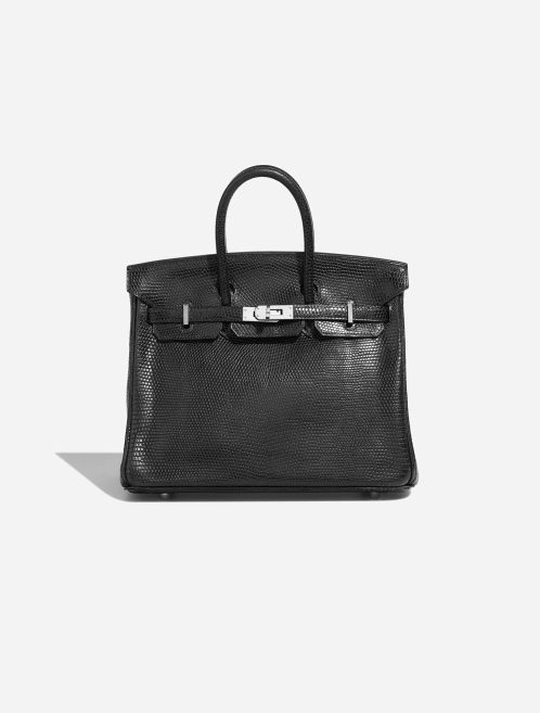Hermès Birkin 25 Salvator Lizard Schwarz Front | Verkaufen Sie Ihre Designer-Tasche