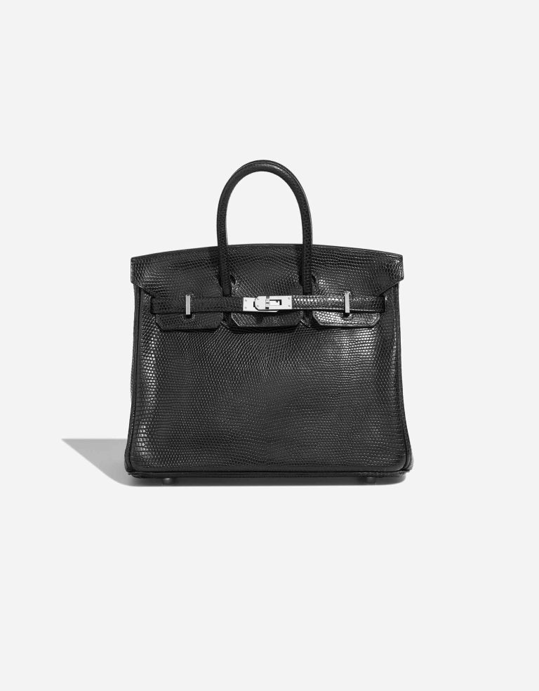 Hermès Birkin 25 Salvator Lizard Black Front | Sell your designer bag