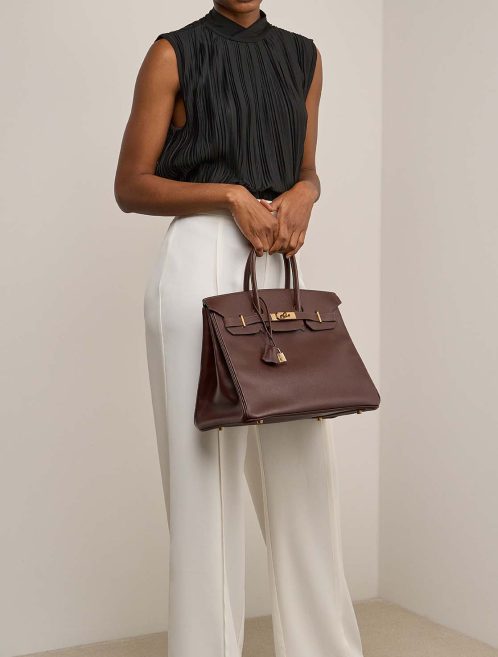 Hermès Birkin 35 Courchevel Havane on Model | Sell your designer bag