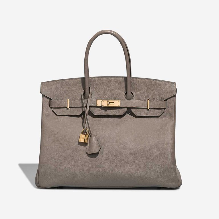 Hermès Birkin 35 Epsom Gris Asphalte Front | Verkaufen Sie Ihre Designer-Tasche