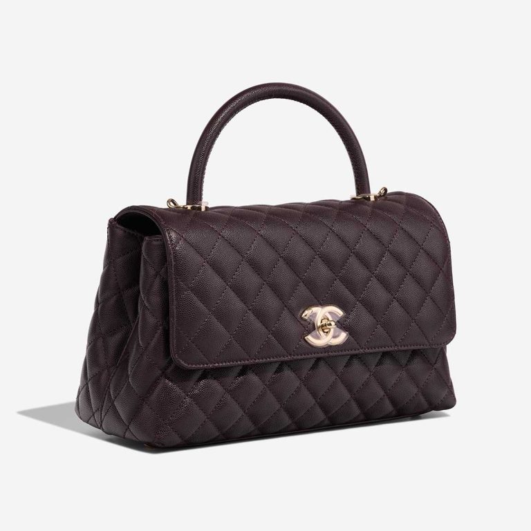 Chanel Timeless Handle Medium Caviar Dark Plum | Sell your designer bag