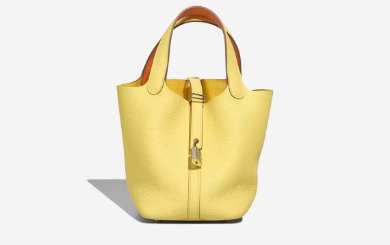 Hermès Picotin 18 Clémence Limoncello / Orange  Front | Sell your designer bag