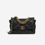 Chanel 19 Flap Bag Large Lamb Black Front | Sell your designer bag