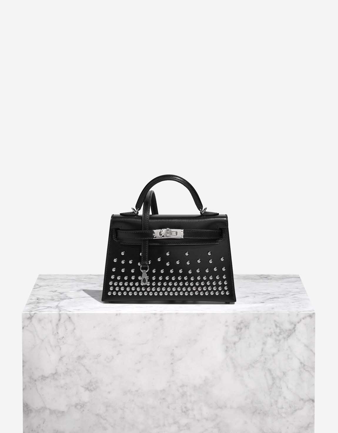 Hermes Kelly Cloute Mini Box Black SACLAB