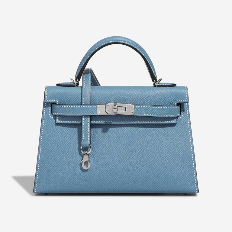 Hermès Kelly Mini Epsom Bleu Jean Front | Verkaufen Sie Ihre Designertasche